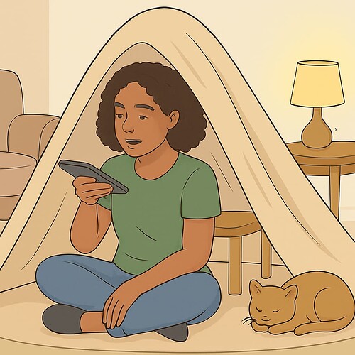 Blanket Tent Recording Setup