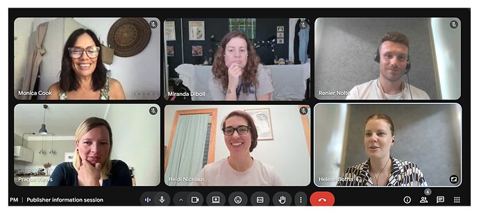 Publisher info session